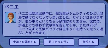 歩道を車で運転と足で走る